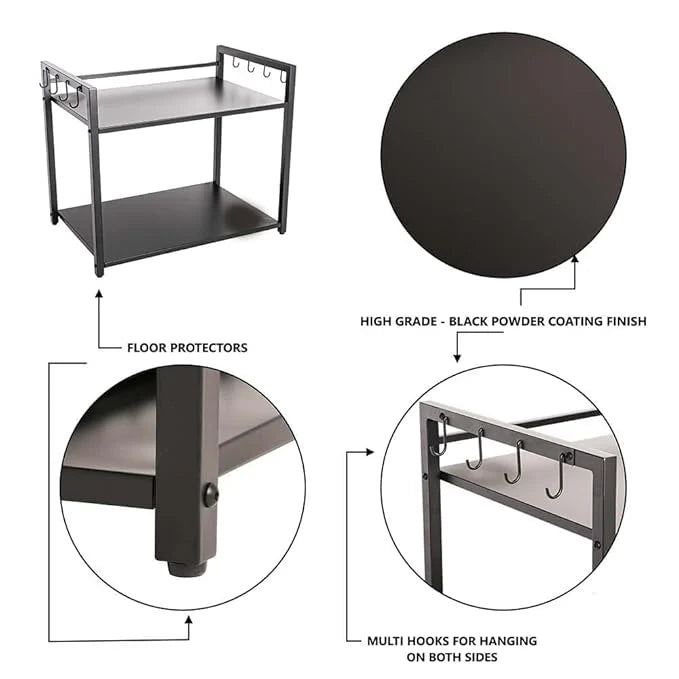The Forno Prato 2 Tier Multipurpose Rack by Metallics Home