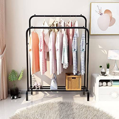 Double Pole Cloth Hanging Stand x Single Shoe Rack by Metallics Home