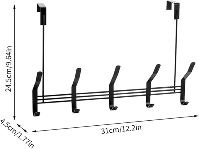 Over the Door 10 Hooks Hanger by Metallics Home