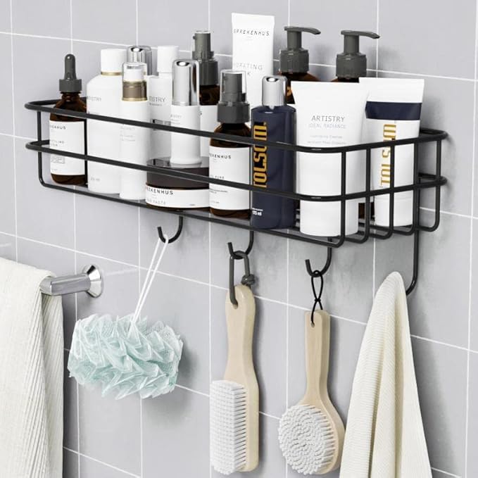 Wall-Mounted Adhesive Shelf by Metallics Home