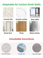Wall-Mounted Adhesive Shelf by Metallics Home